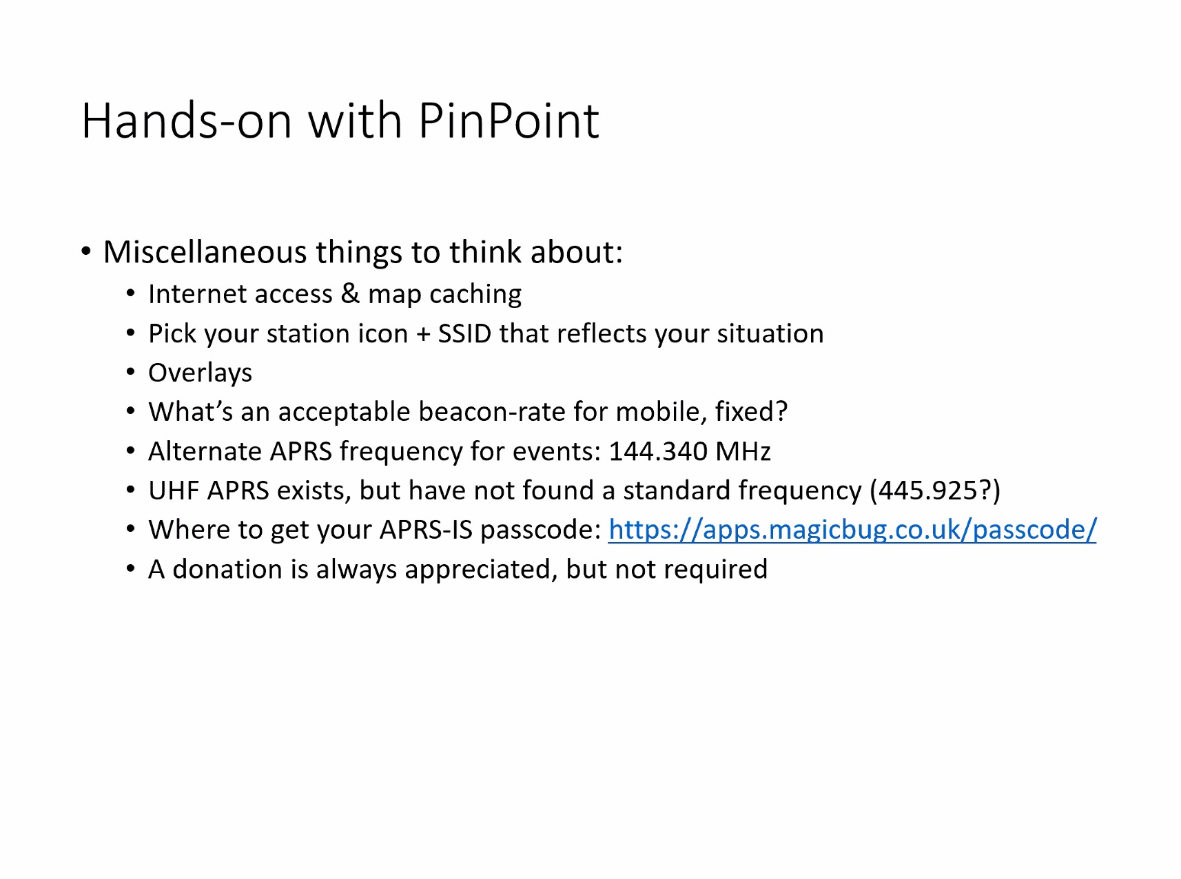 pinpoint aprs